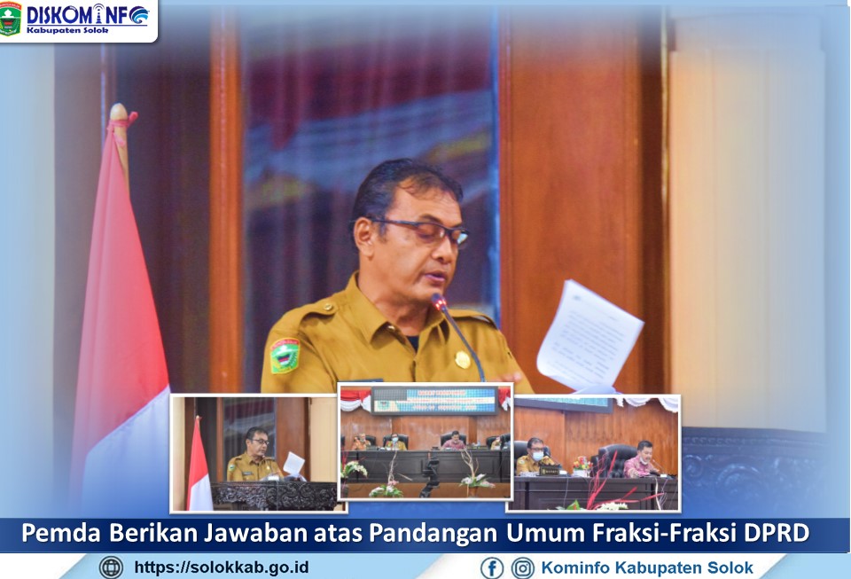 Pemda Berikan Jawaban atas Pandangan Umum Fraksi-Fraksi DPRD