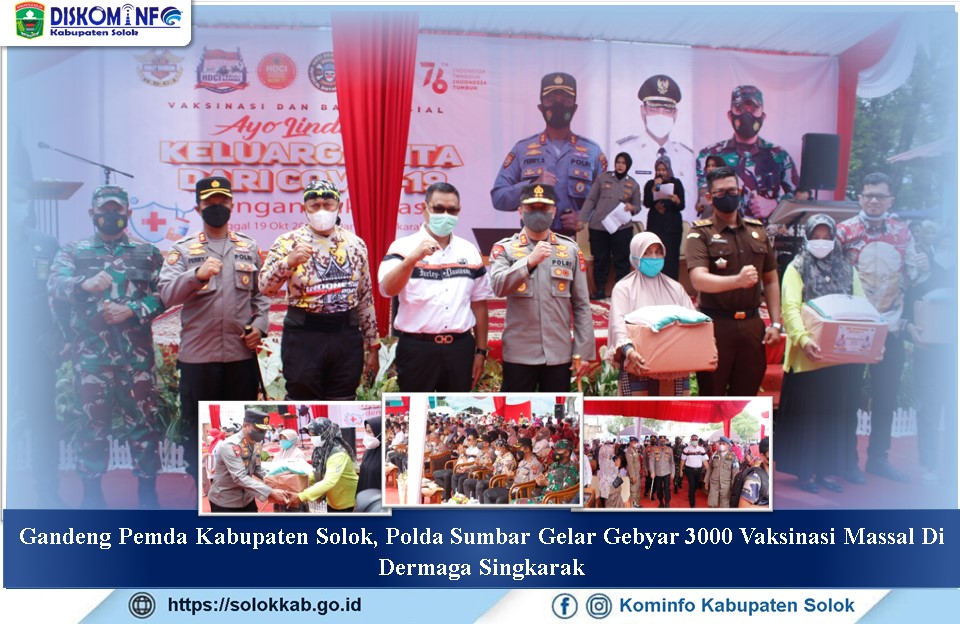 Gandeng Pemda Kabupaten Solok, Polda Sumbar Gelar Gebyar 3000 Vaksinasi Massal Di Dermaga Singkarak 