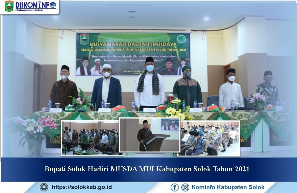 Bupati Solok Hadiri MUSDA MUI Kabupaten Solok Tahun 2021
