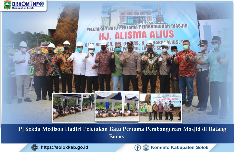 Pj Sekda Medison Hadiri Peletakan Batu Pertama Pembangunan Masjid di Batang Barus