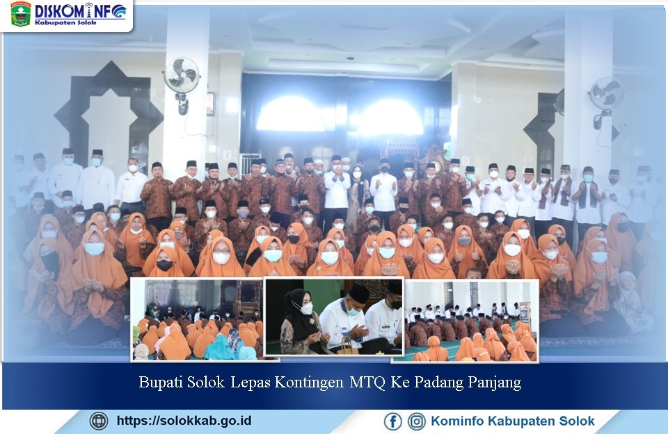 Bupati Solok Lepas Kontingen MTQ Ke Padang Panjang