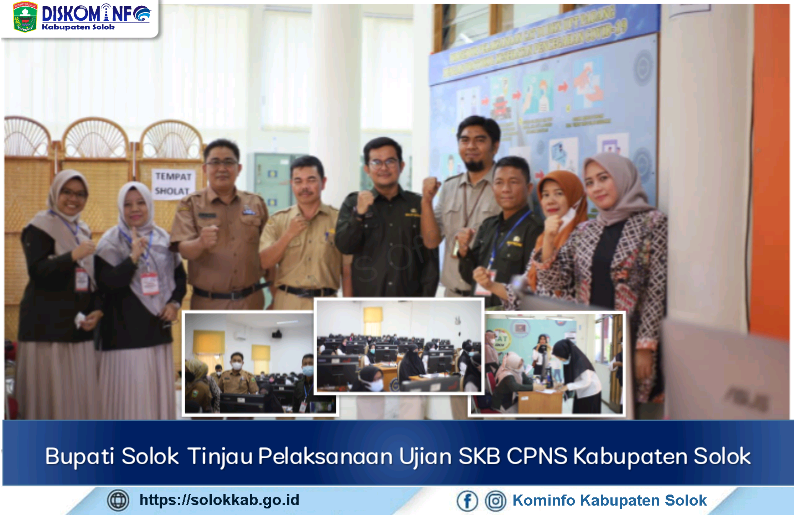 Bupati Solok Tinjau Pelaksanaan Ujian SKB CPNS Kabupaten Solok