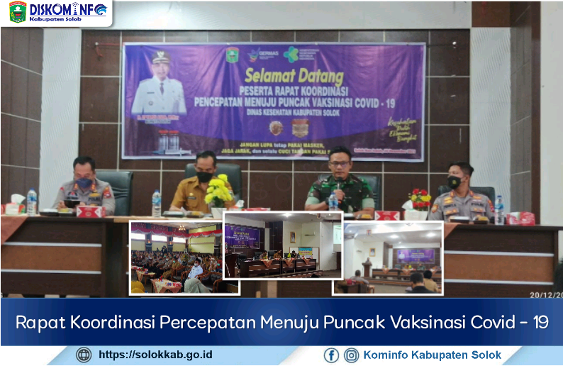 Rapat Koordinasi Percepatan Menuju Puncak Vaksinasi Covid - 19