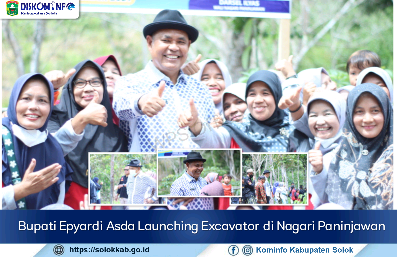 Bupati Epyardi Asda Launching Excavator di Nagari Paninjawan