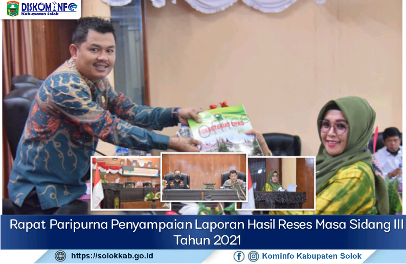Rapat Paripurna Penyampaian Laporan Hasil Reses Masa Sidang III Tahun 2021