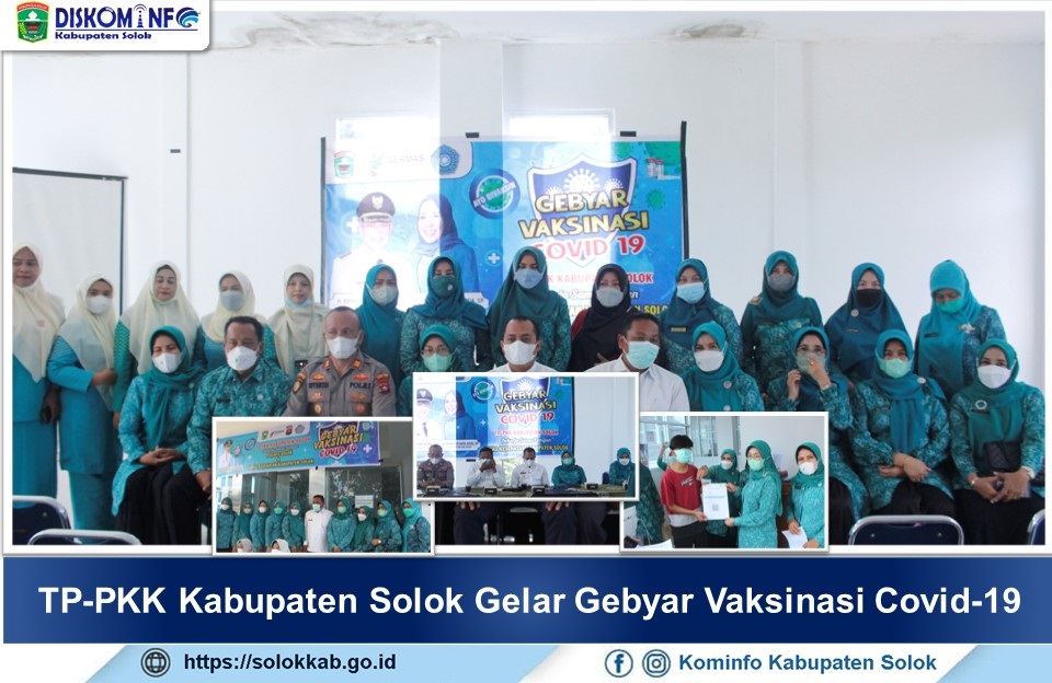 TP-PKK Kabupaten Solok Gelar Gebyar Vaksinasi Covid-19