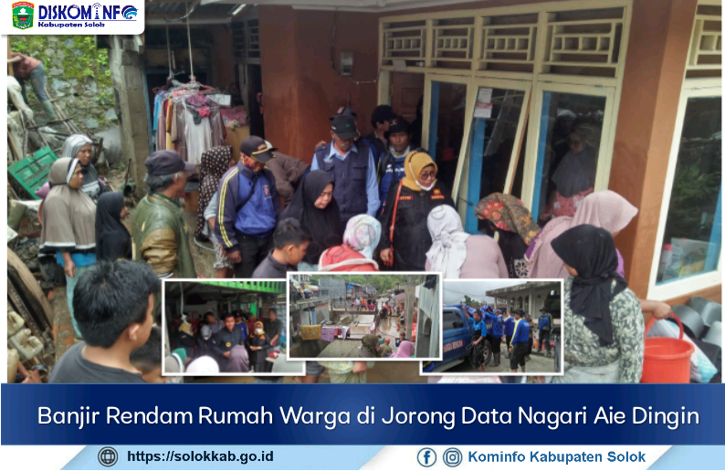 Banjir Rendam Rumah Warga di Jorong Data Nagari Aie Dingin