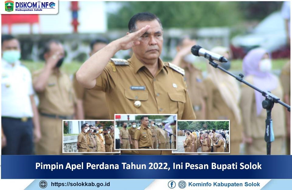 Pimpin Apel Perdana Tahun 2022, Ini Pesan Bupati Solok