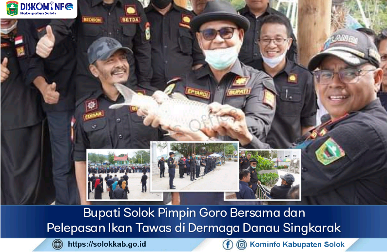 Bupati Solok Pimpin Goro Bersama dan Pelepasan Ikan Tawas di Dermaga Danau Singkarak