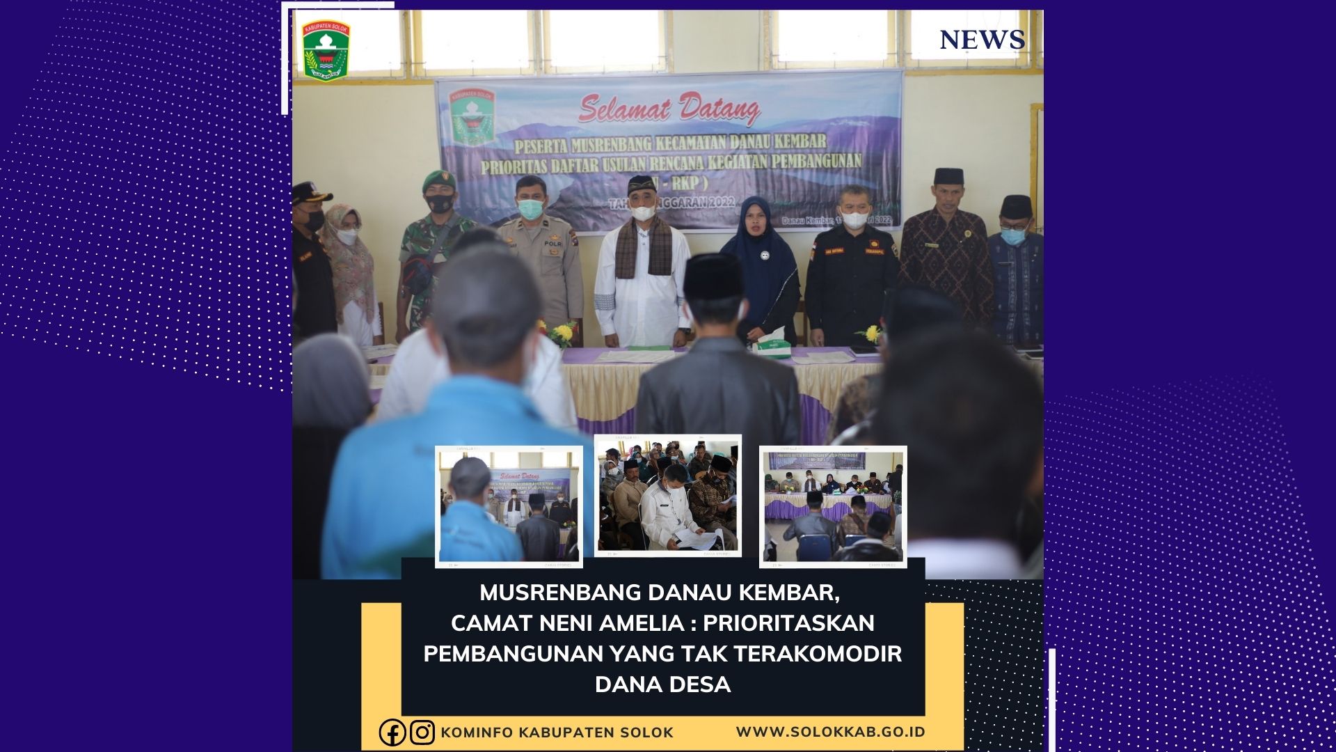 Musrenbang Danau Kembar,  Camat Neni Amelia : Prioritaskan Pembangunan yang Tak Terakomodir Dana Desa