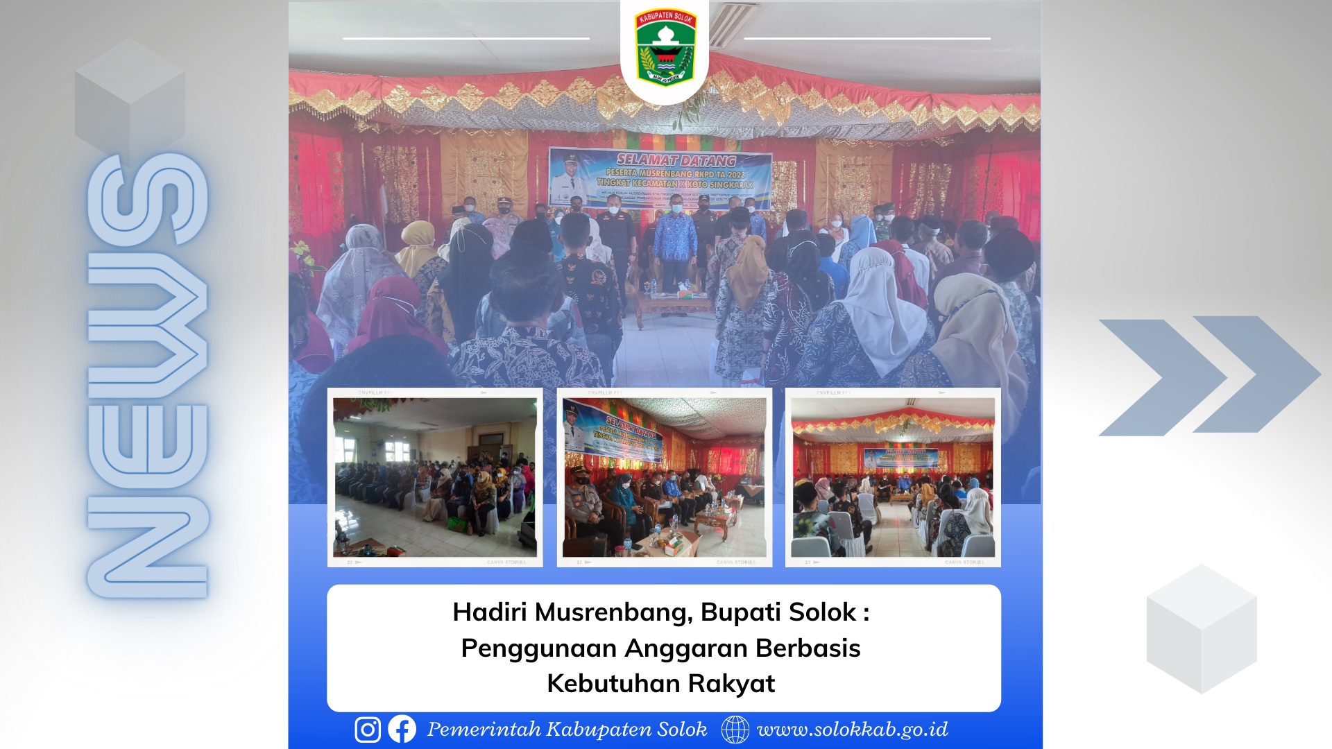 Hadiri Musrenbang, Bupati Solok : Penggunaan Anggaran Berbasis Kebutuhan Rakyat
