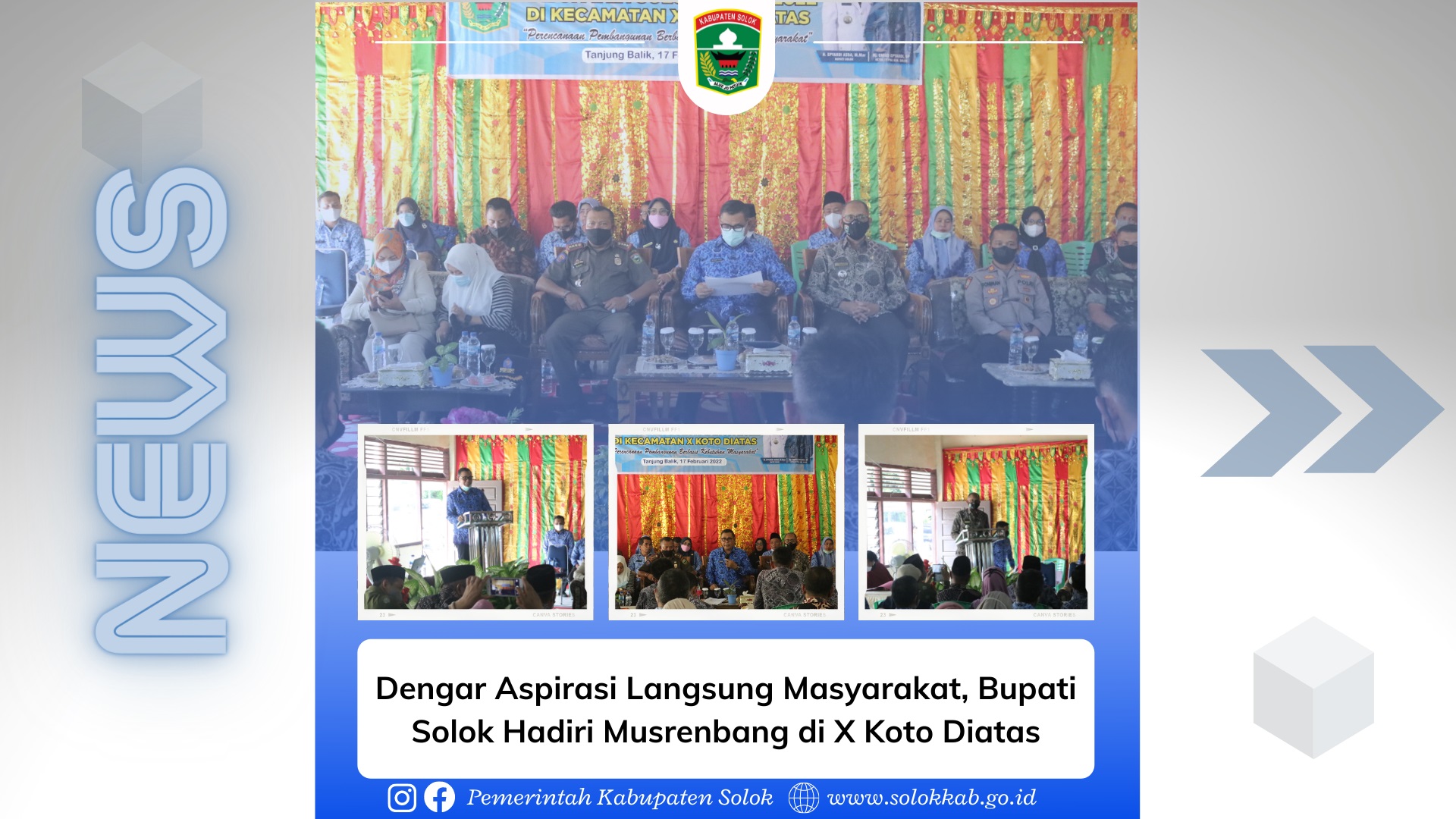 Dengar Aspirasi Langsung Masyarakat, Bupati Solok Hadiri Musrenbang di X Koto Diatas