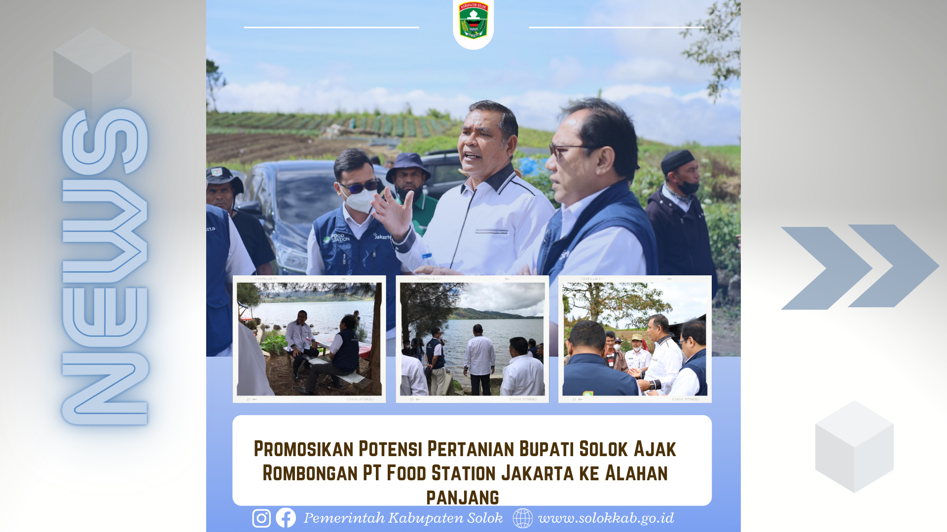 Promosikan Potensi Pertanian, Bupati Solok Ajak Rombongan PT. Food Station Jakarta ke Alahan Panjang