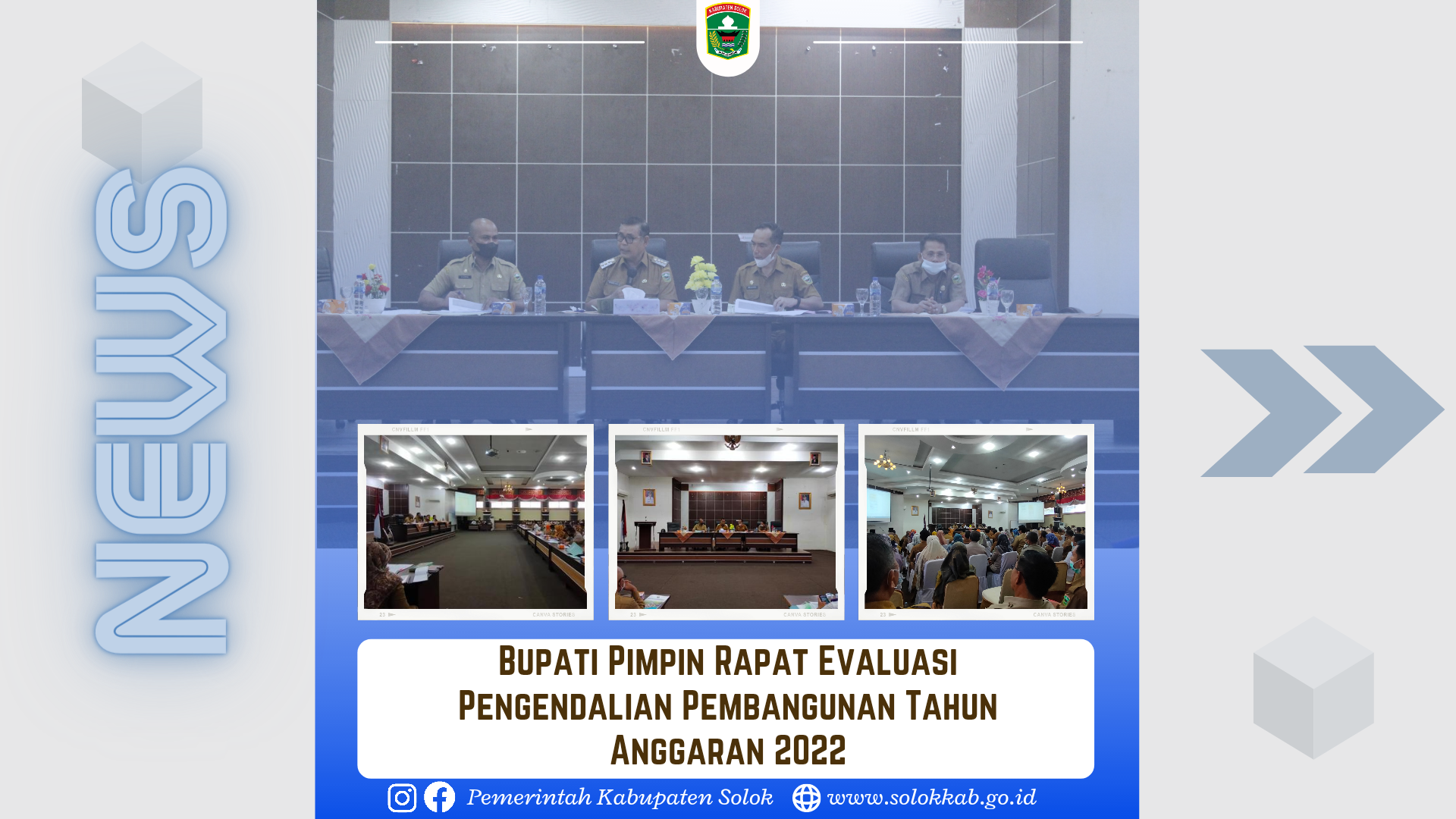 Bupati Pimpin Rapat Evaluasi Pengendalian Pembangunan Tahun Anggaran 2022