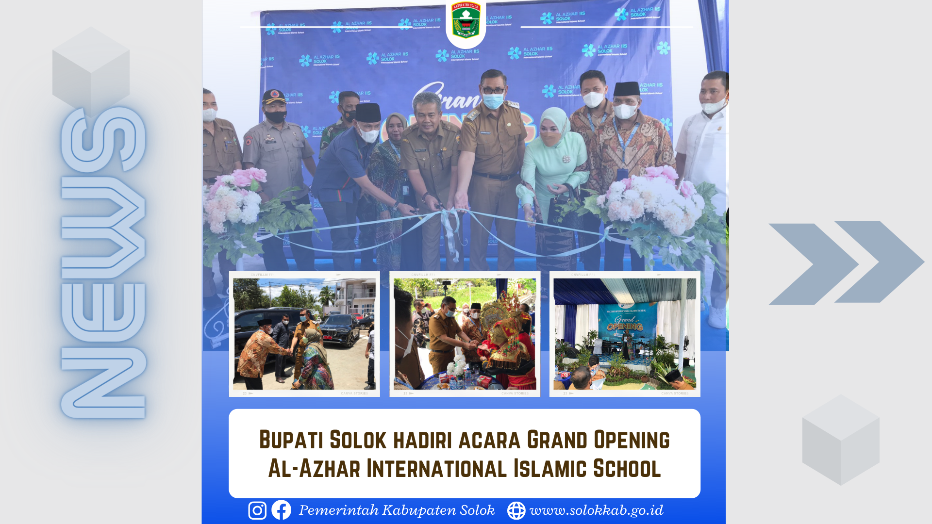 Bupati Solok hadiri acara Grand Opening Al-Azhar International Islamic School