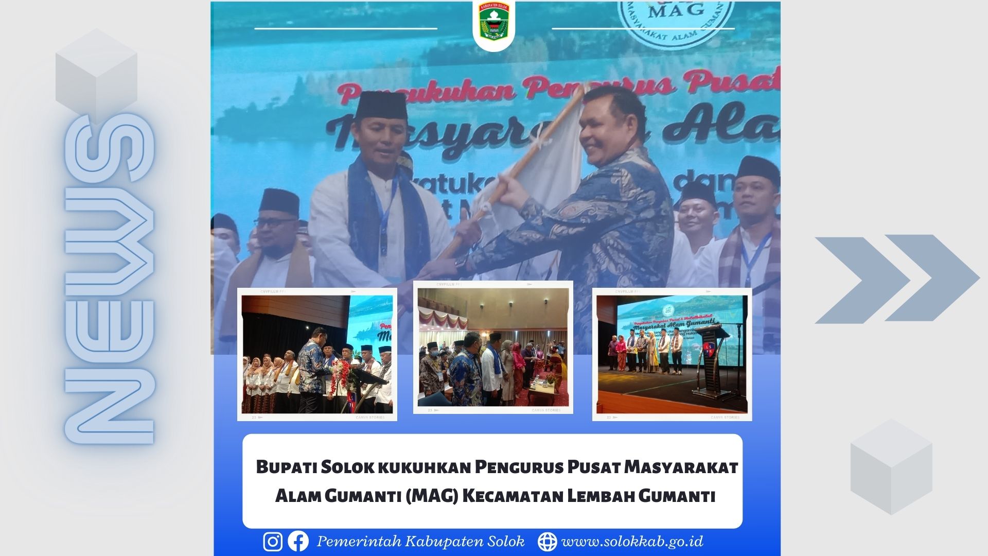 Bupati Solok kukuhkan Pengurus Pusat Masyarakat Alam Gumanti (MAG) Kecamatan Lembah Gumanti