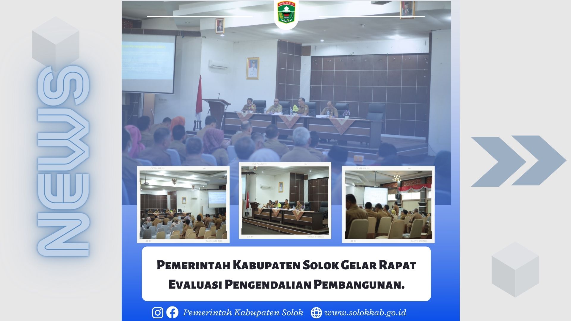Pemerintah Kabupaten Solok Gelar Rapat Evaluasi Pengendalian Pembangunan