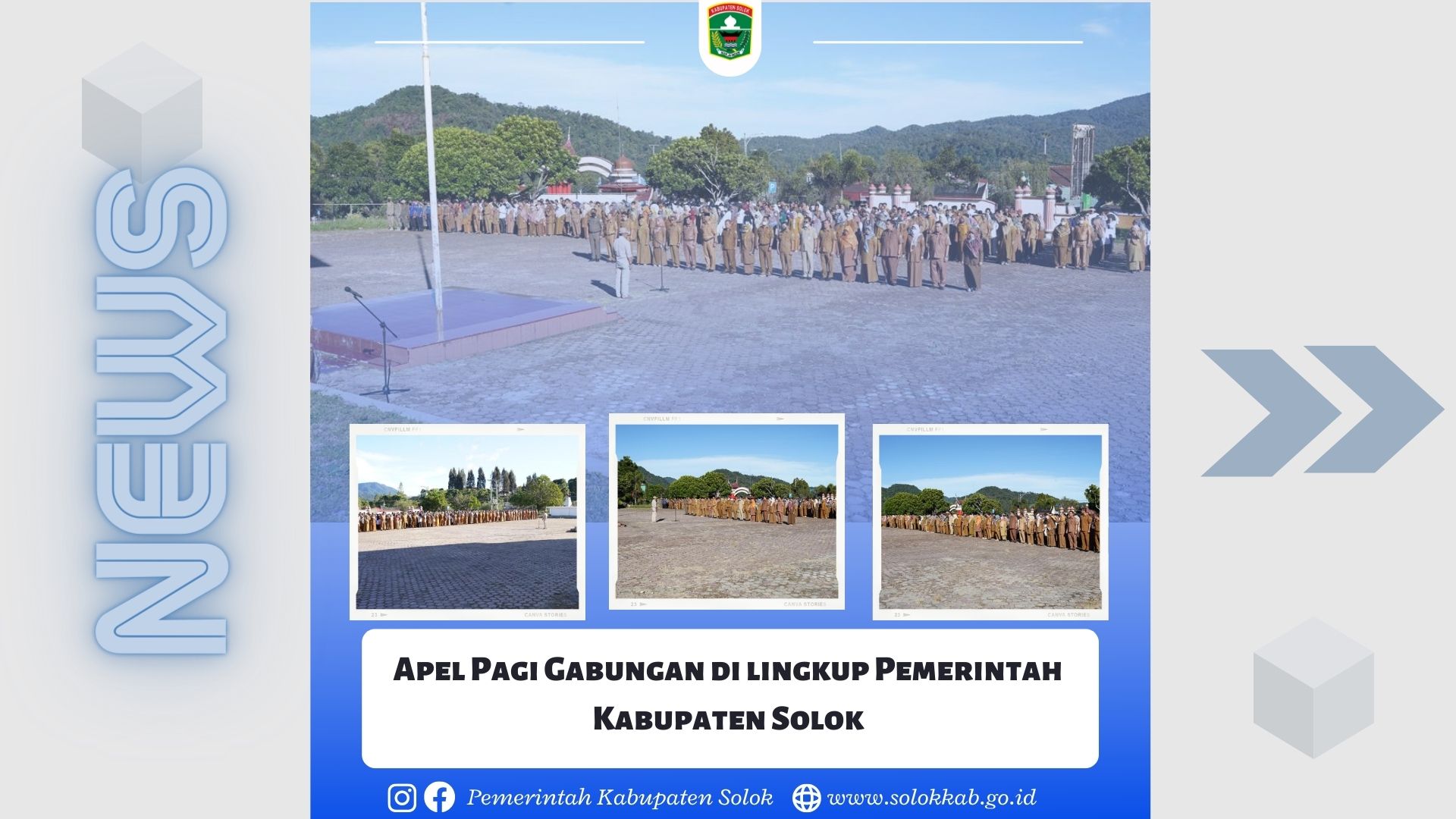 Apel Pagi Gabungan di lingkup Pemerintah Kabupaten Solok
