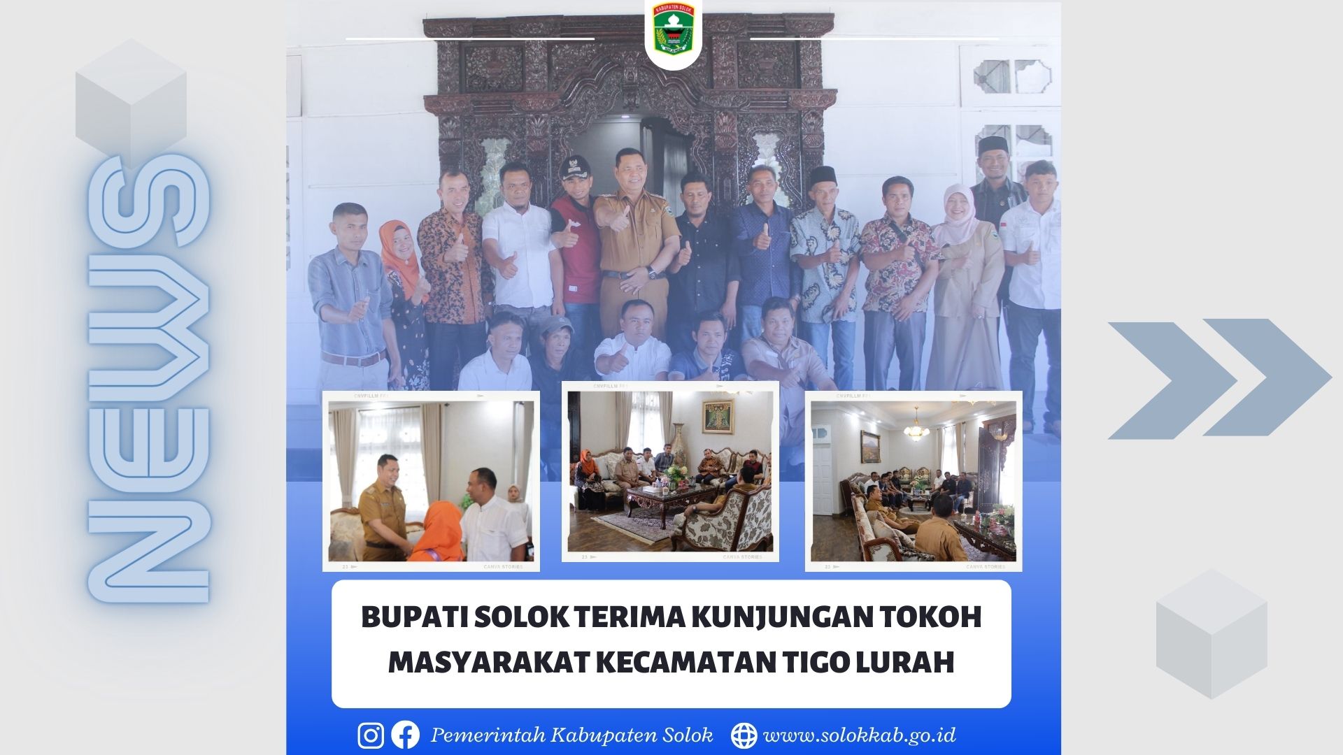 BUPATI SOLOK TERIMA KUNJUNGAN TOKOH MASYARAKAT KECAMATAN TIGO LURAH