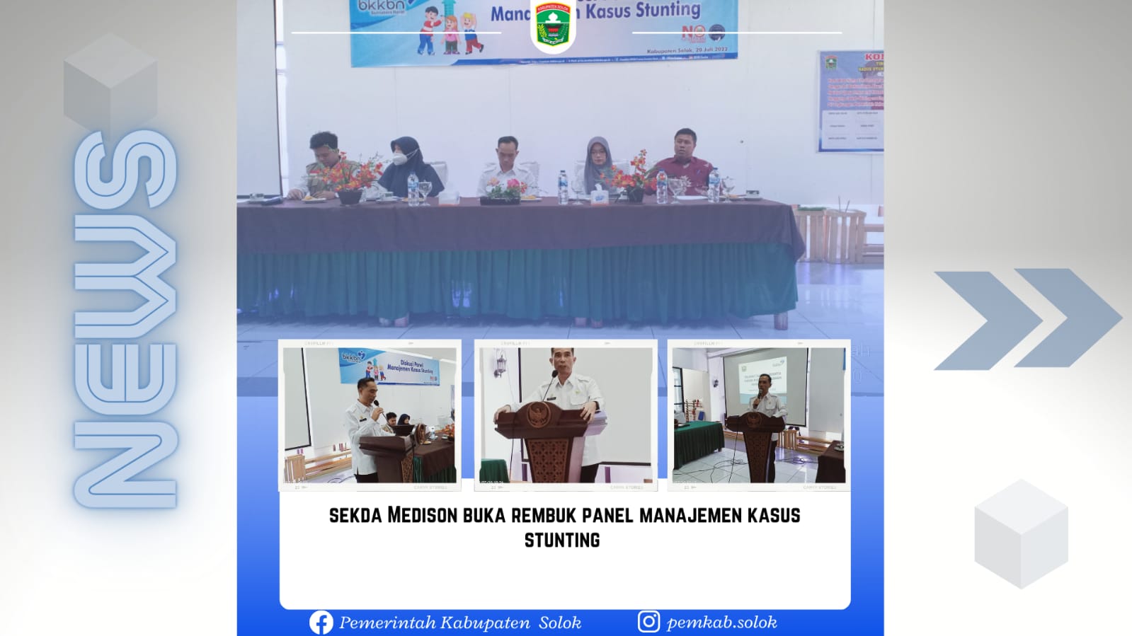 Sekda Kabupaten Solok Medison Buka Rembuk  Panel Manajemen Kasus Stunting. 