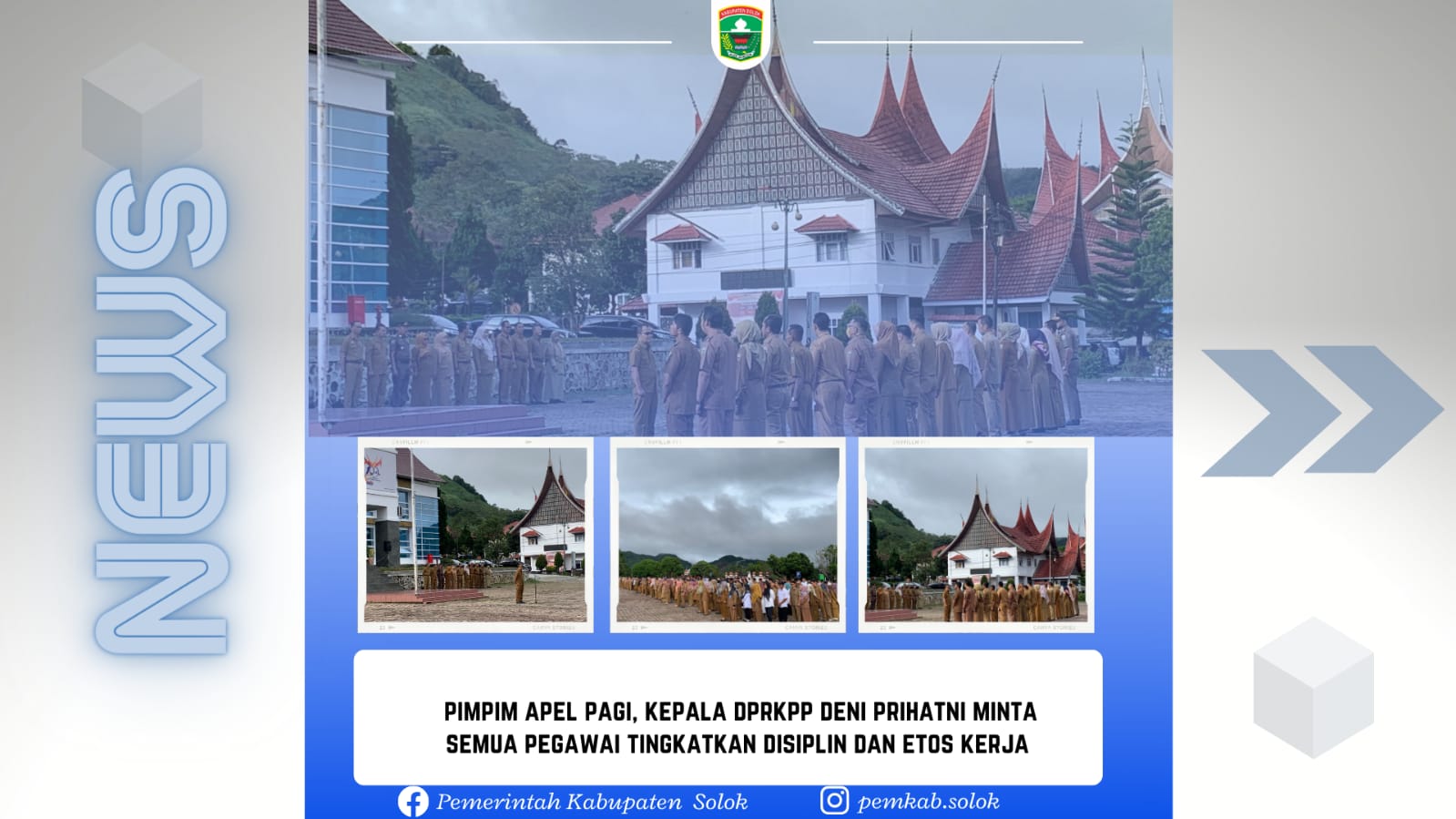 Pimpin Apel Pagi, Kepala DPRKPP Deni Prihatni Minta Semua Pegawai Tingkatkan Disiplin dan Etos Kerja