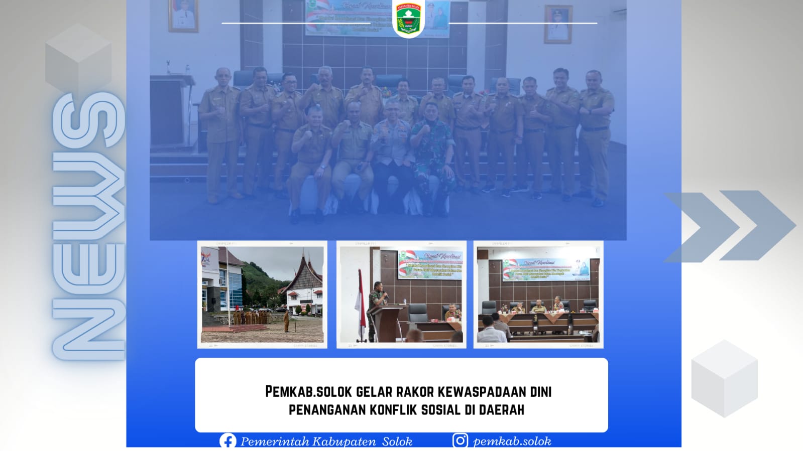 Pemkab. Solok gelar Rakor Kewaspadaan Dini dan Penanganan Konflik Sosial di Daerah