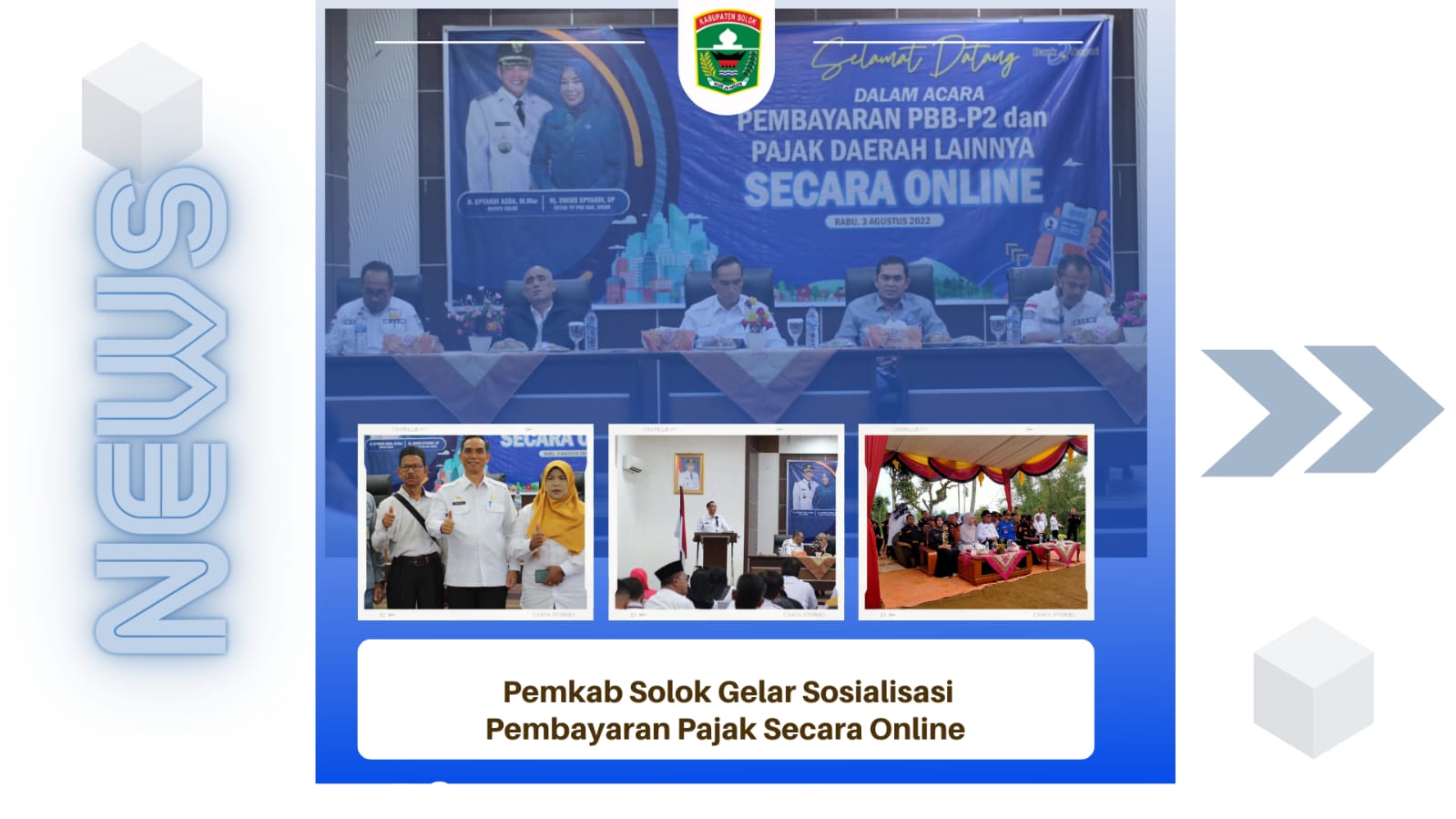 Pemkab Solok Gelar Sosialisasi Pembayaran Pajak Secara Online, Di Gedung Solok Nan Indah 
