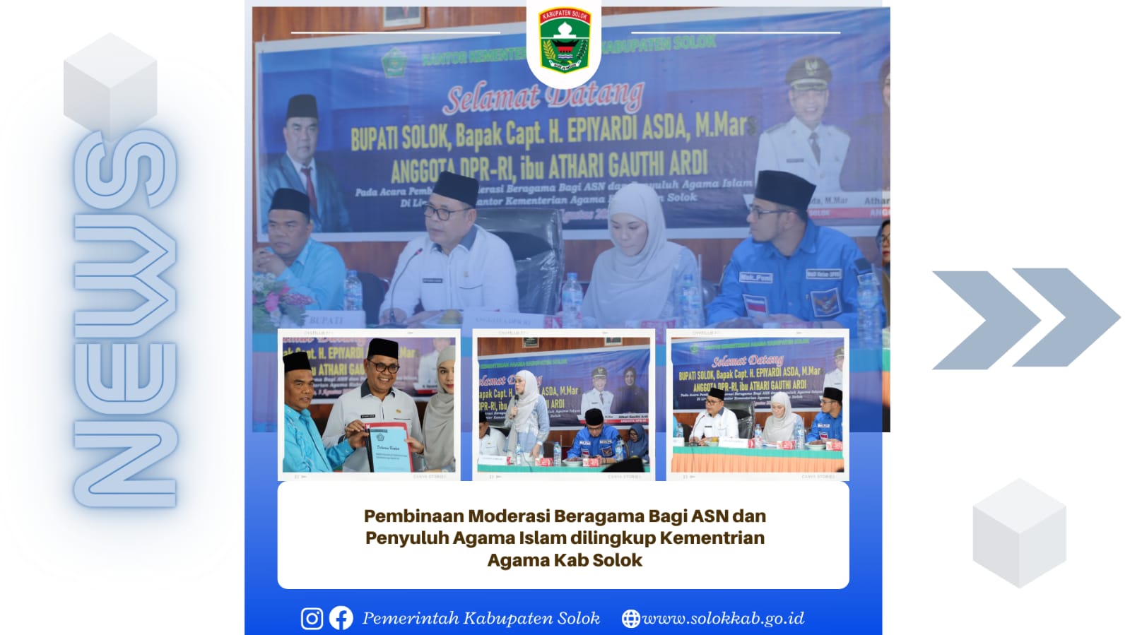Pembinaan Moderasi Beragama Bagi ASN dan Penyuluh Agama Islam dilingkup Kementrian Agama Kab Solok