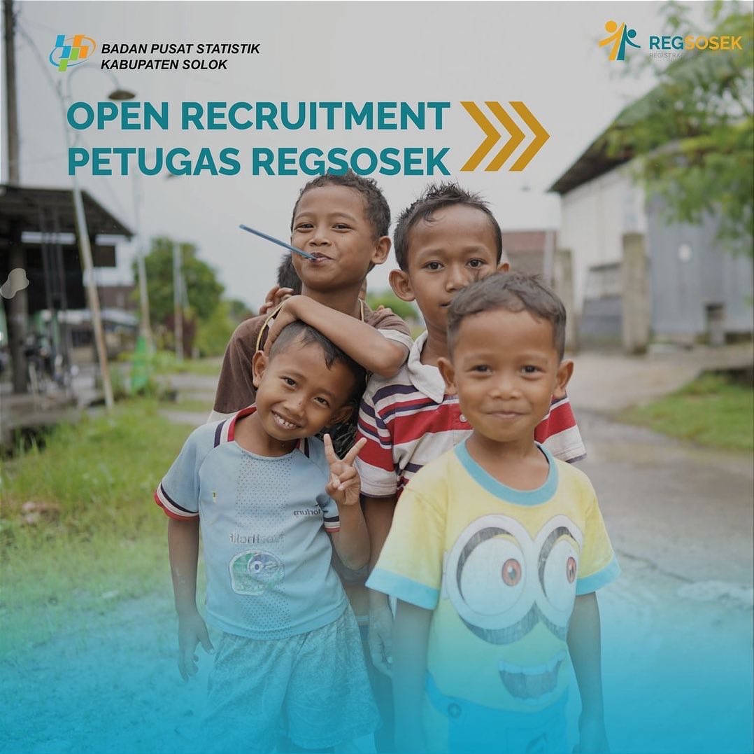 BPS Kabupaten Solok membutuhkan sebanyak 507 petugas untuk pelaksanaan kegiatan Pendataan Awal Registrasi Sosial Ekonomi