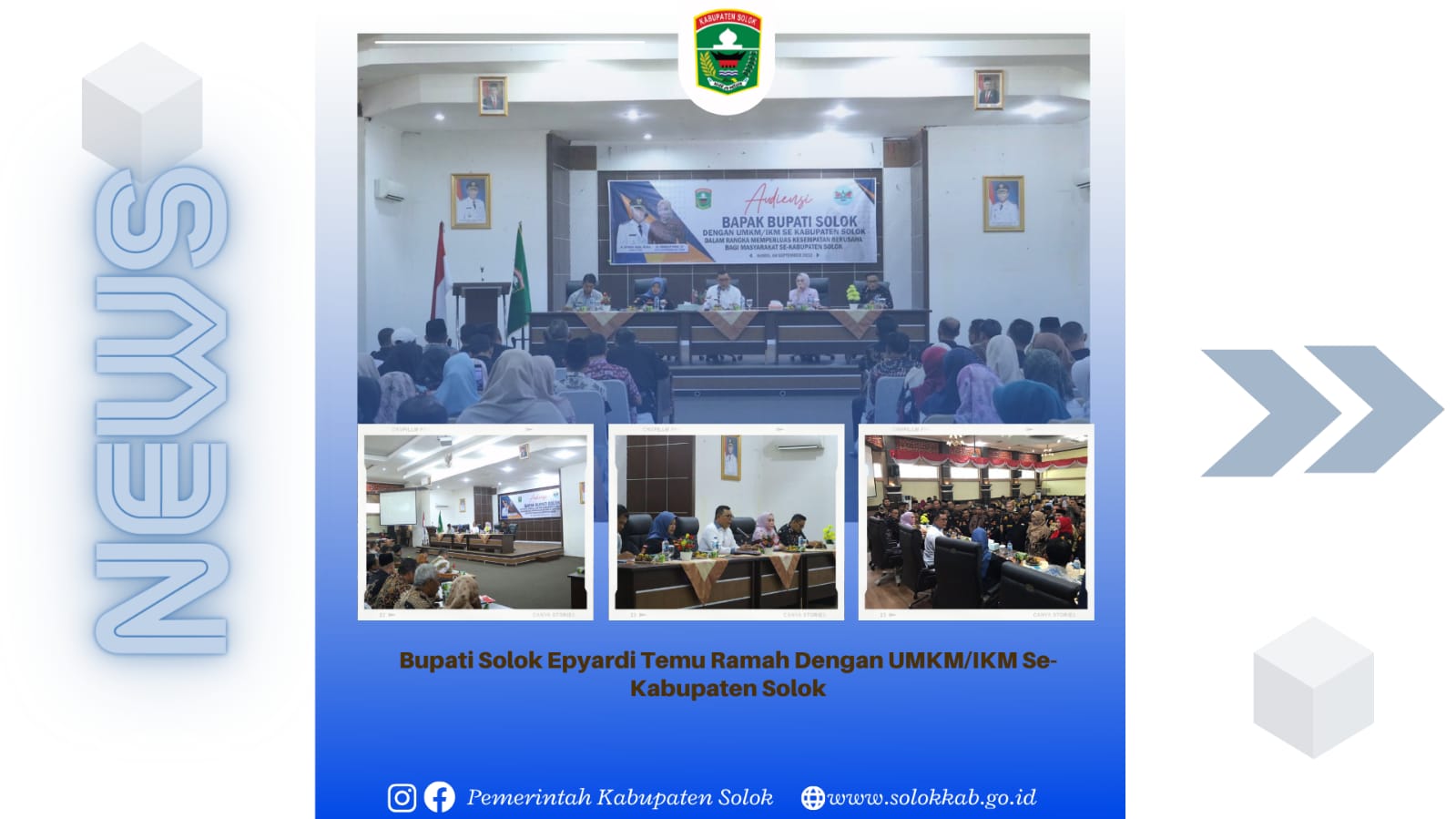  Bupati Solok Temu Ramah dengan UMKM/IKM Se-Kabupaten Solok.  