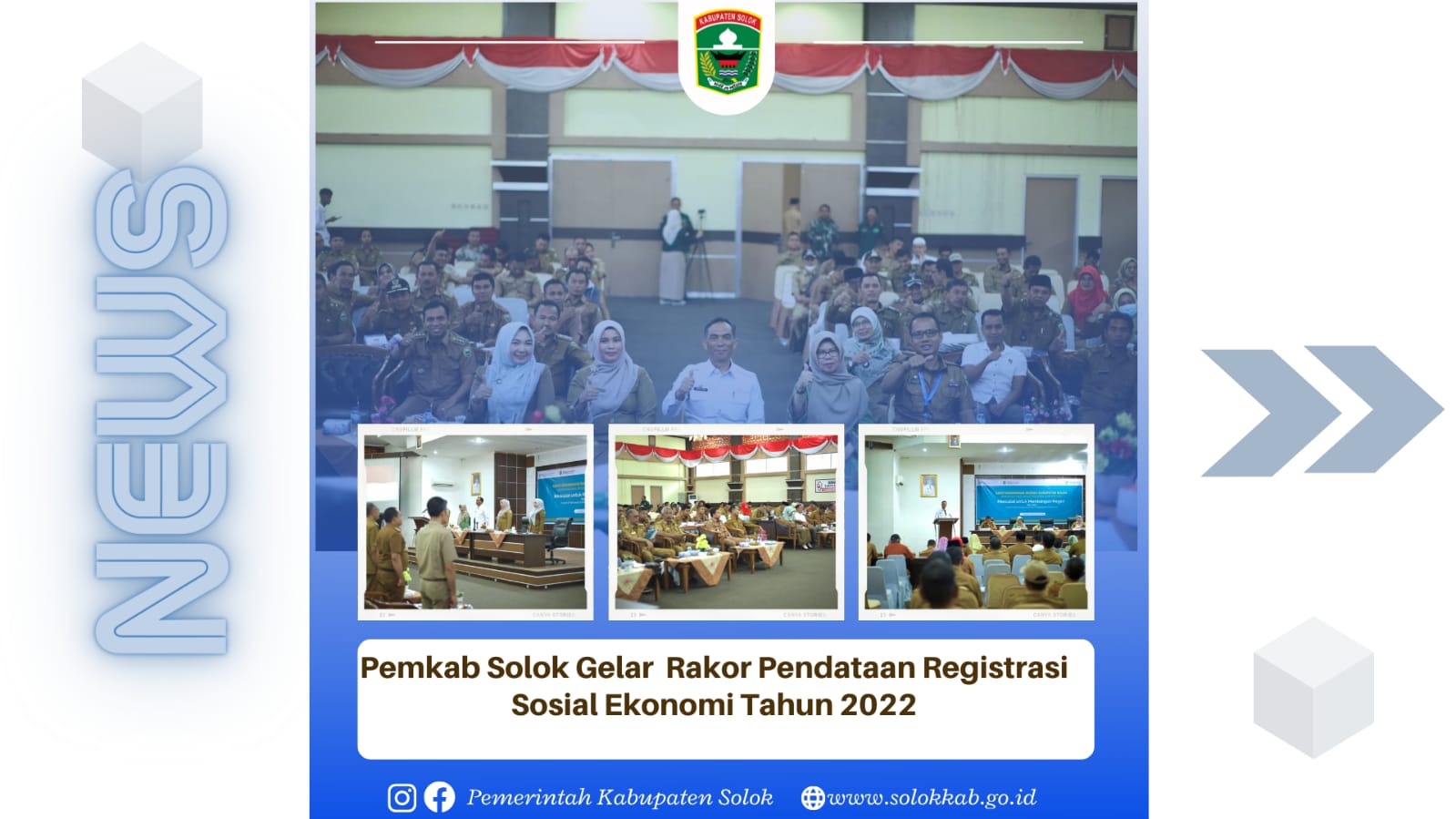 Pemkab Solok Gelar Rapat Koordinasi Pendataan Awal Registrasi Sosial Ekonomi Tahun 2022. 