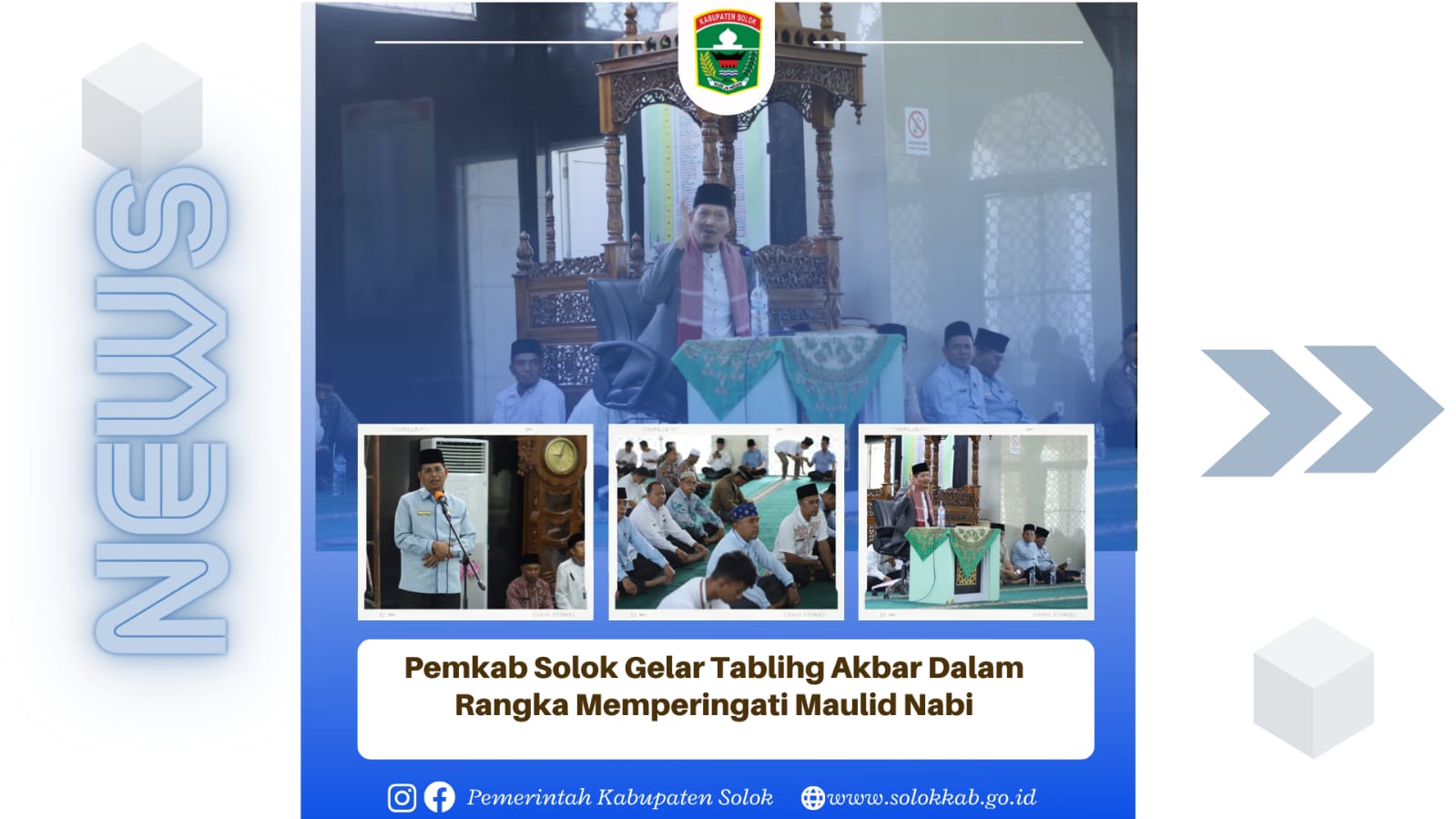 Pemkab Solok Gelar Tabligh Akbar Dalam Rangka Memperingati Maulid Nabi 