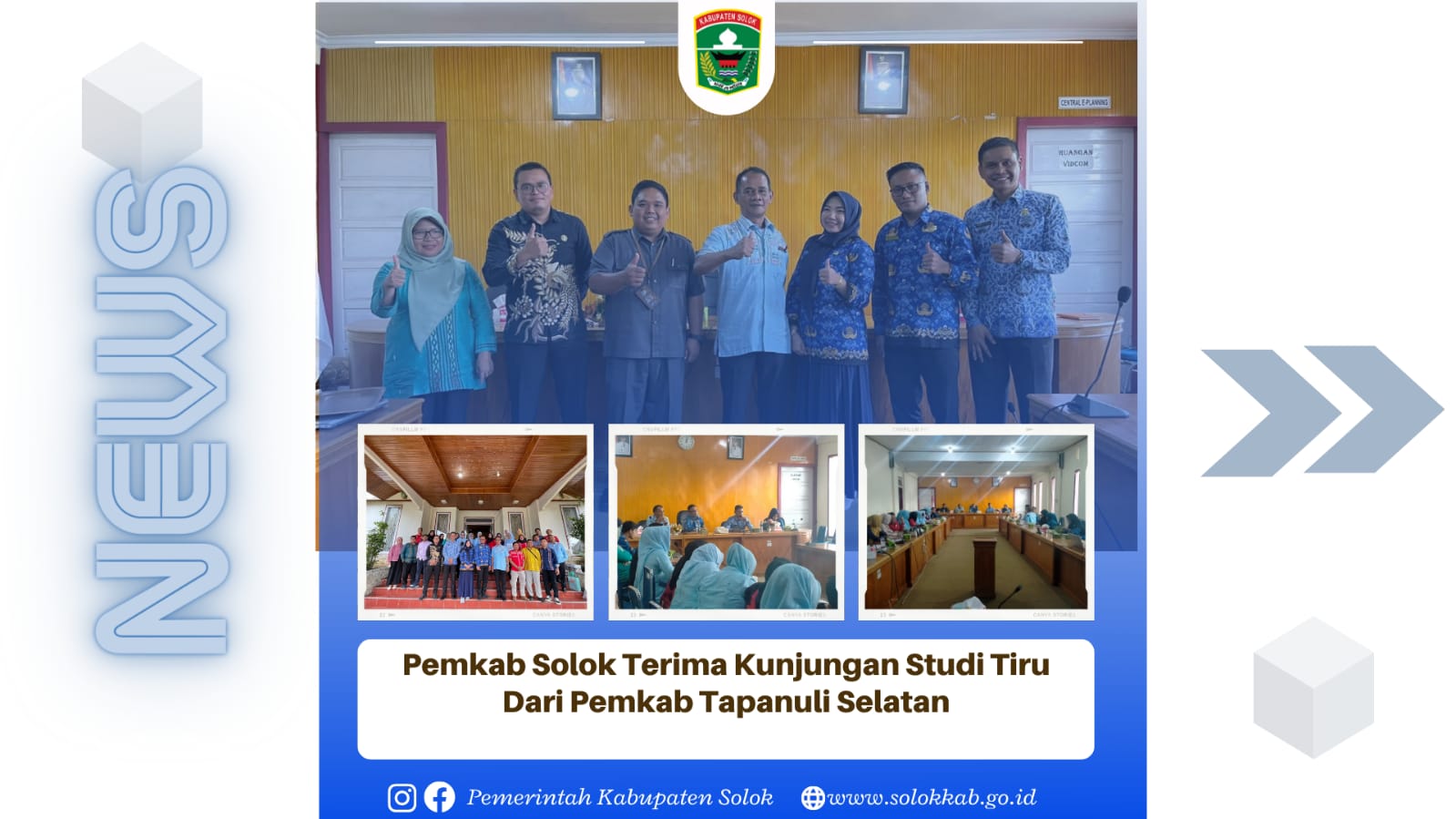 Pemkab Solok Terima Kunjungan Studi Tiru Dari Pemkab Tapanuli Selatan. 