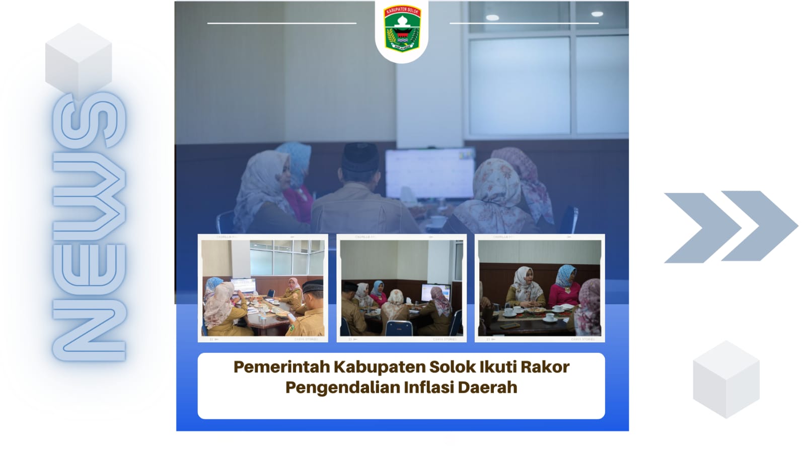 Pemerintah Kabupaten Solok Ikuti Rakor Pengendalian Inflasi Daerah