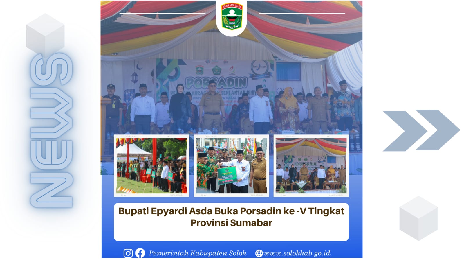 Bupati Epyardi Asda Buka Porsadin ke-V Tingkat Provinsi Sumbar