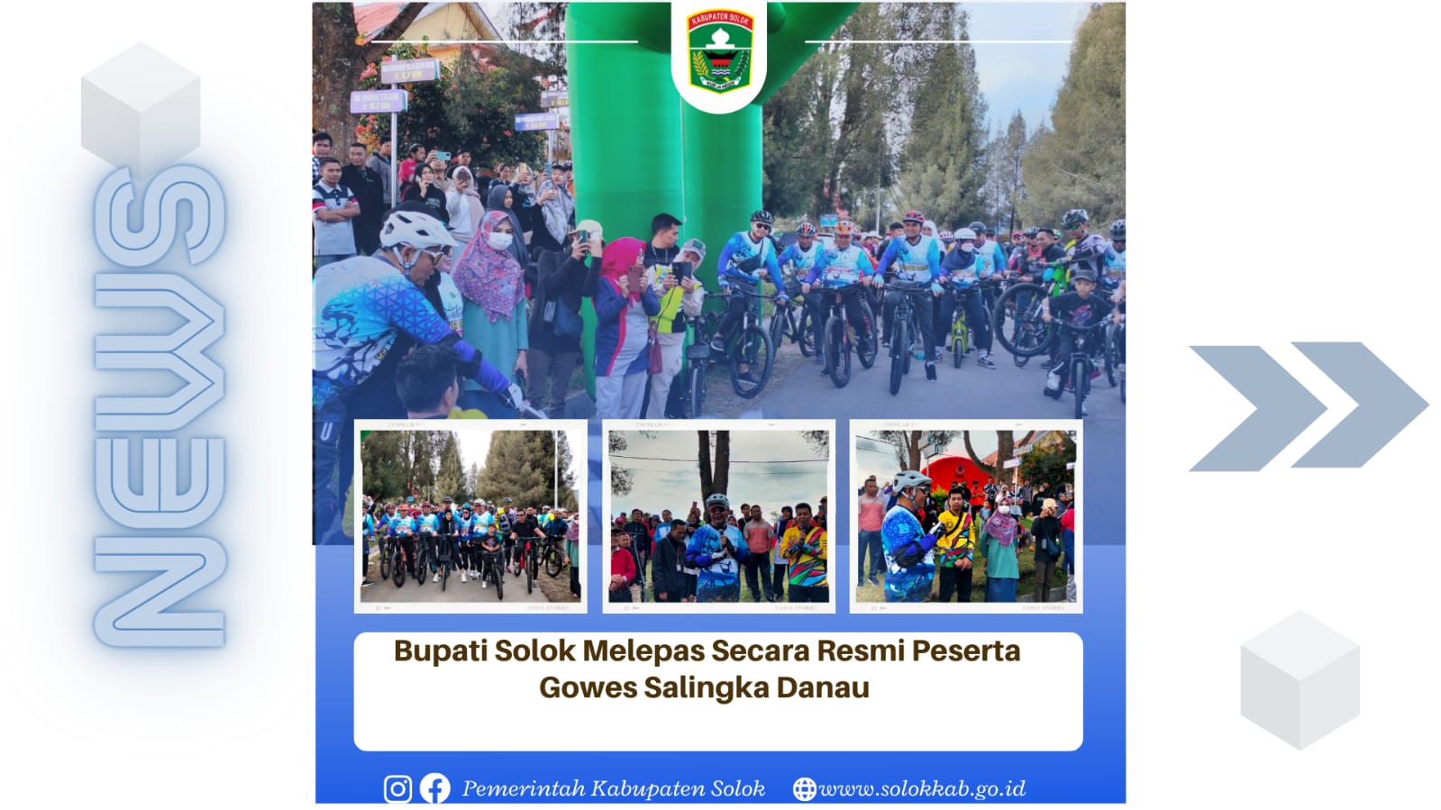 Bupati Solok Melepas secara Resmi Pesrta Gowes Salingka Danau
