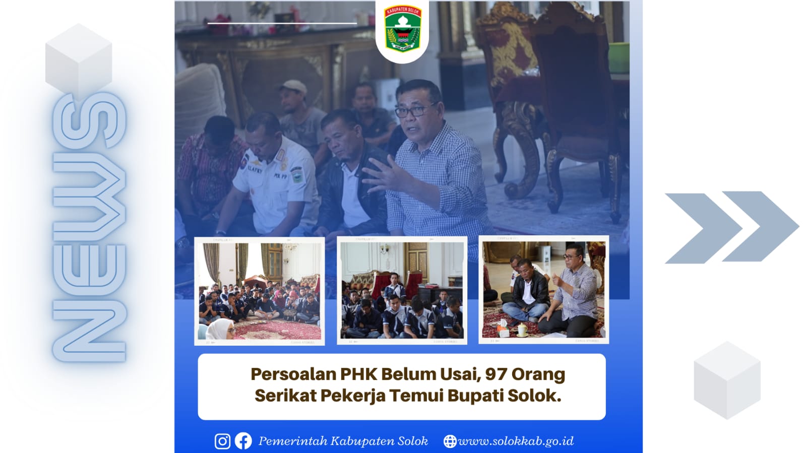 Persoalan PHK Karyawan Aqua Solok Belum Usai, 97 Orang Serikat Pekerja Temui Bupati Solok