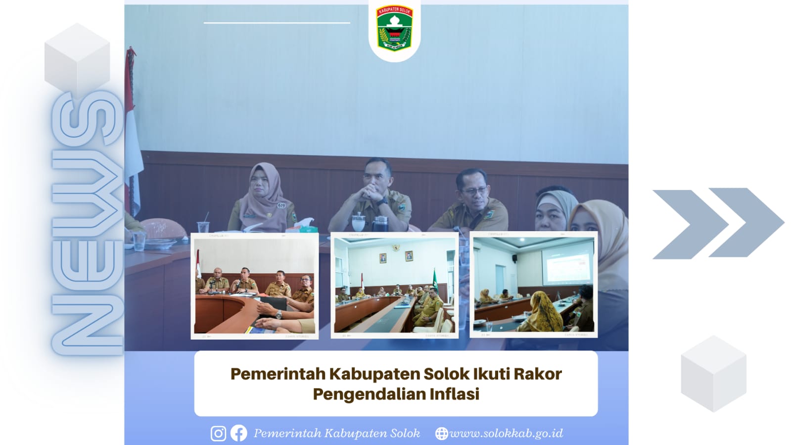 Pemerintah Kabupaten Solok Ikuti Rakor Pengendalian Inflasi