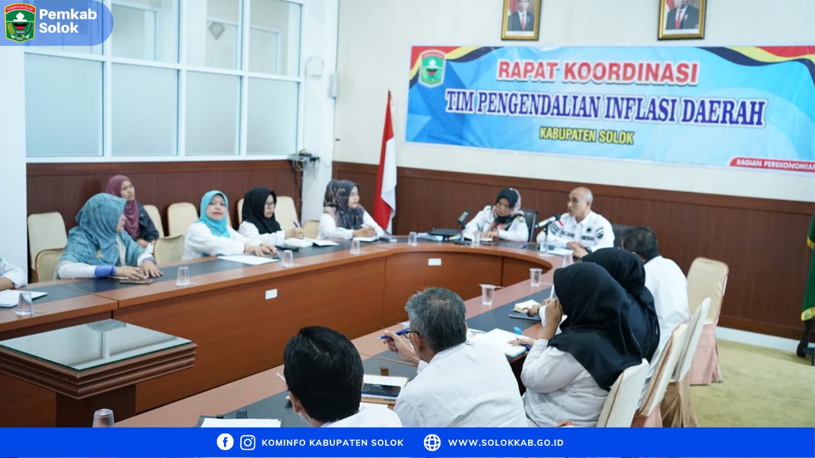 Pemerintah Kabupaten Solok Gelar Rapat Koordinasi Tim Pengendalian Inflasi Daerah Kabupaten Solok. 