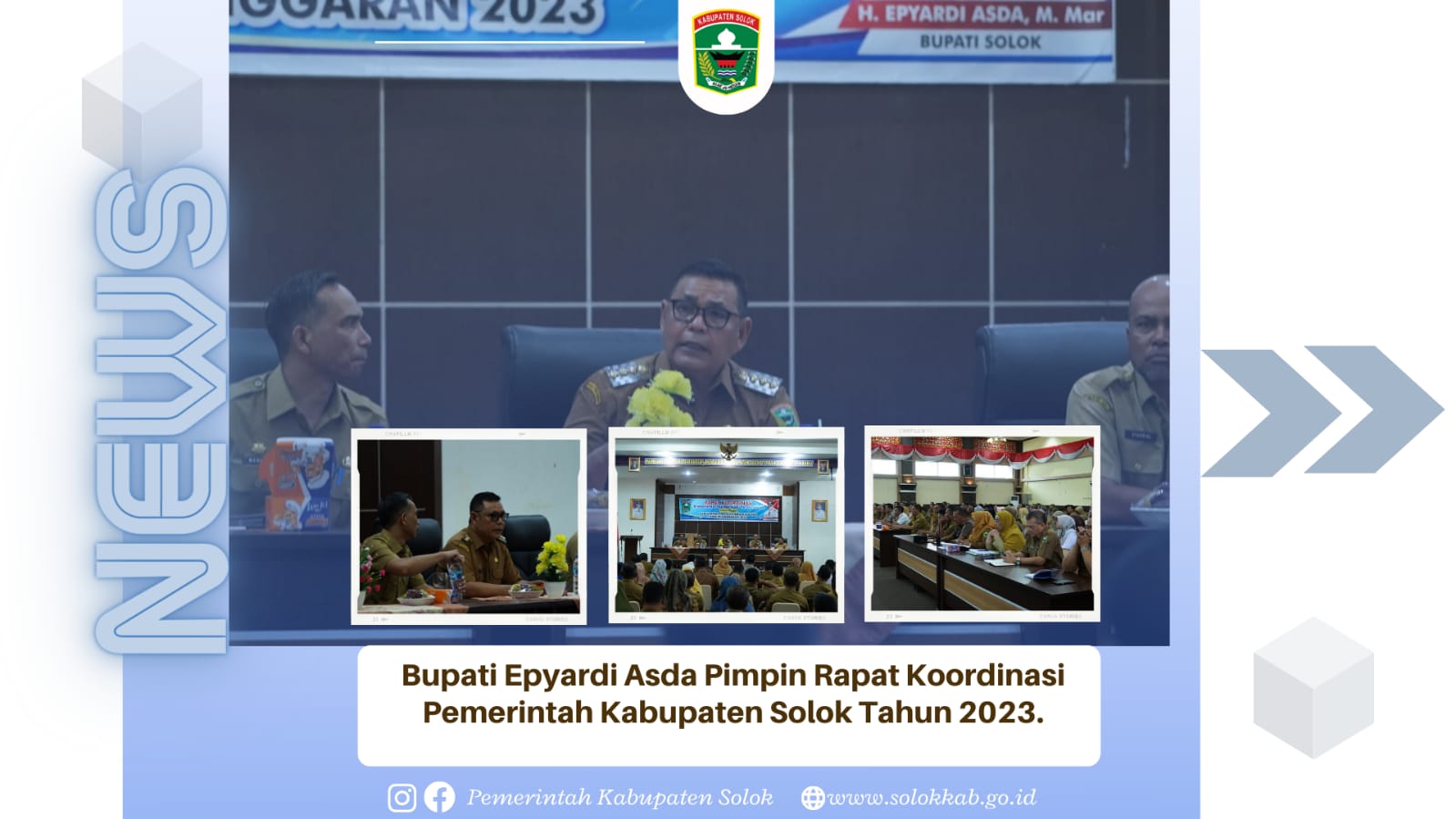 Bupati Solok Pimpin Rapat Koordinasi Pemerintah Kabupaten Solok Tahun 2023.