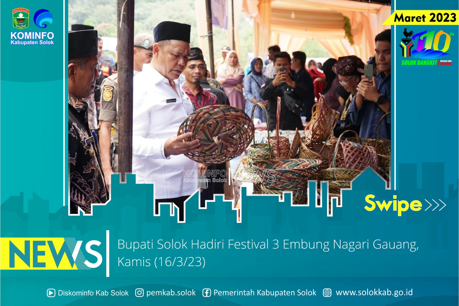 Bupati Solok  Hadiri Festival 3 Embung Nagari Gauang. 