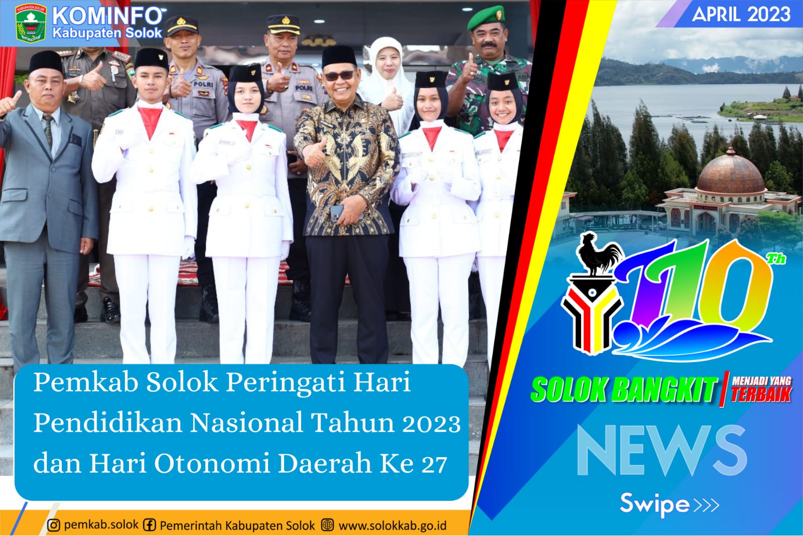 Pemkab Solok Peringati Hari Pendidikan Nasional Tahun 2023 dan Hari Otonomi Daerah Ke 27