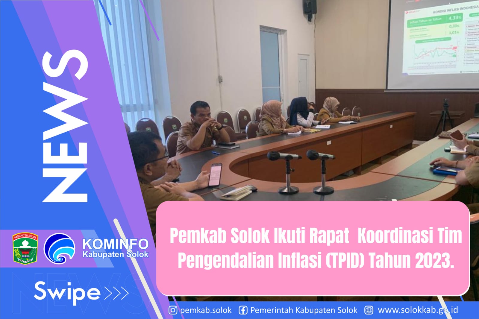 Pemerintah Kabupaten Solok Kembali  Ikuti rapat koordinasi Tim Pengendalian Inflasi (TPID) Tahun 2023. 
