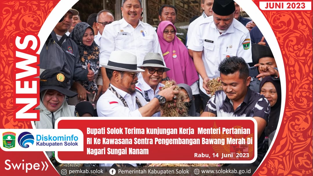 Bupati Solok Terima Kunjungan Menteri Pertanian RI