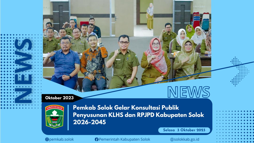 Pemkab Solok Gelar Konsultasi Publik Penyusunan KLHS dan RPJPD Kabupaten Solok 2026-2045