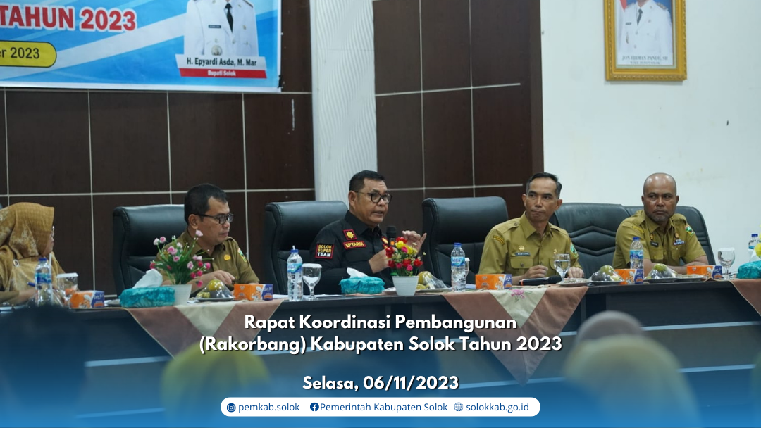 Rapat Koordinasi Pembangunan (Rakorbang) Kabupaten Solok Tahun 2023. 