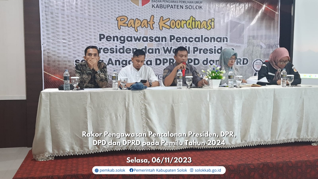 Rakor Pengawasan Pencalonan Presiden, DPR, DPD dan DPRD pada Pemilu Tahun 2024.