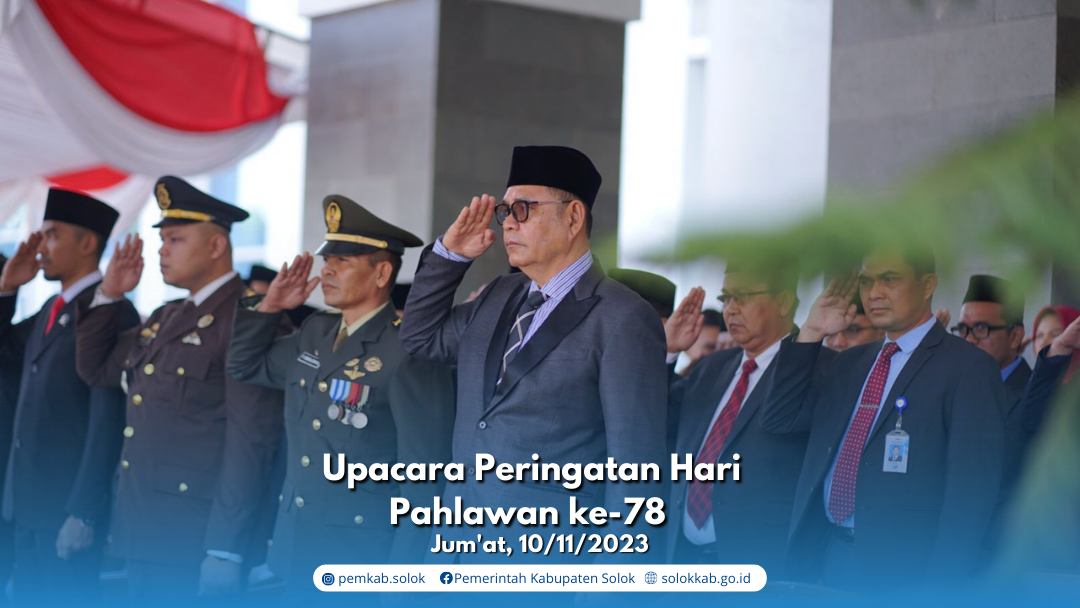 Pemerintah Kabupten Solok gelar upacara peringatan    Hari Pahlawan ke-78. 