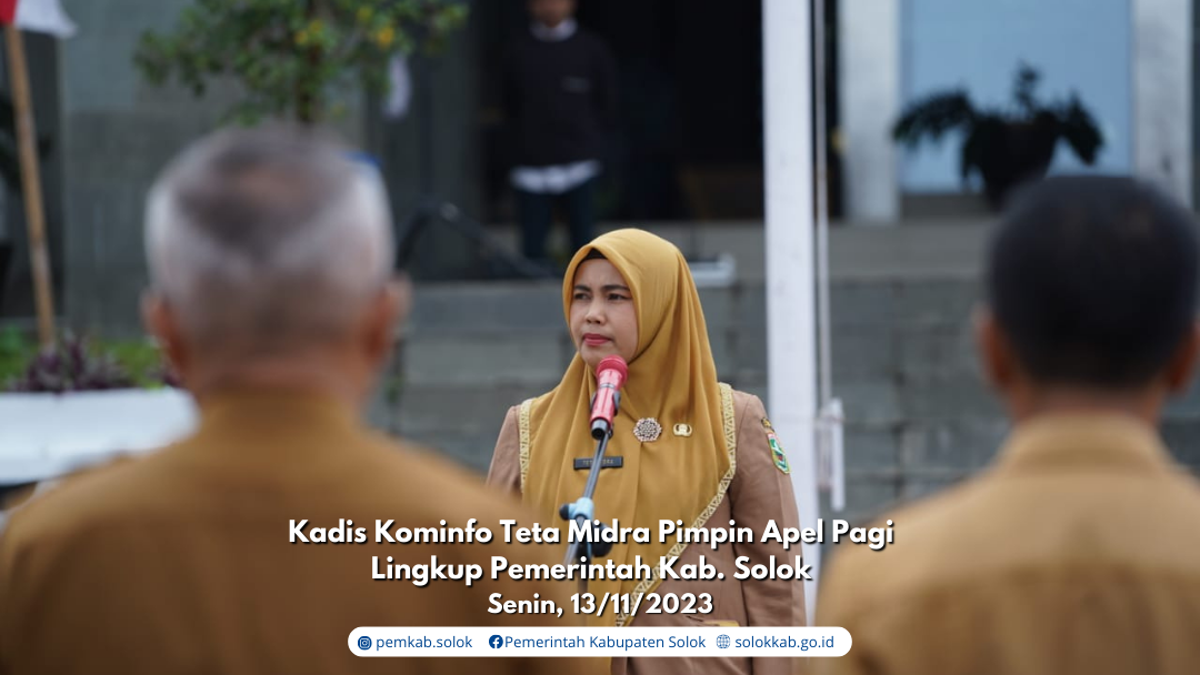 Kadis Kominfo Teta Midra Pimpin Apel Pagi Lingkup Pemerintah Kab. Solok