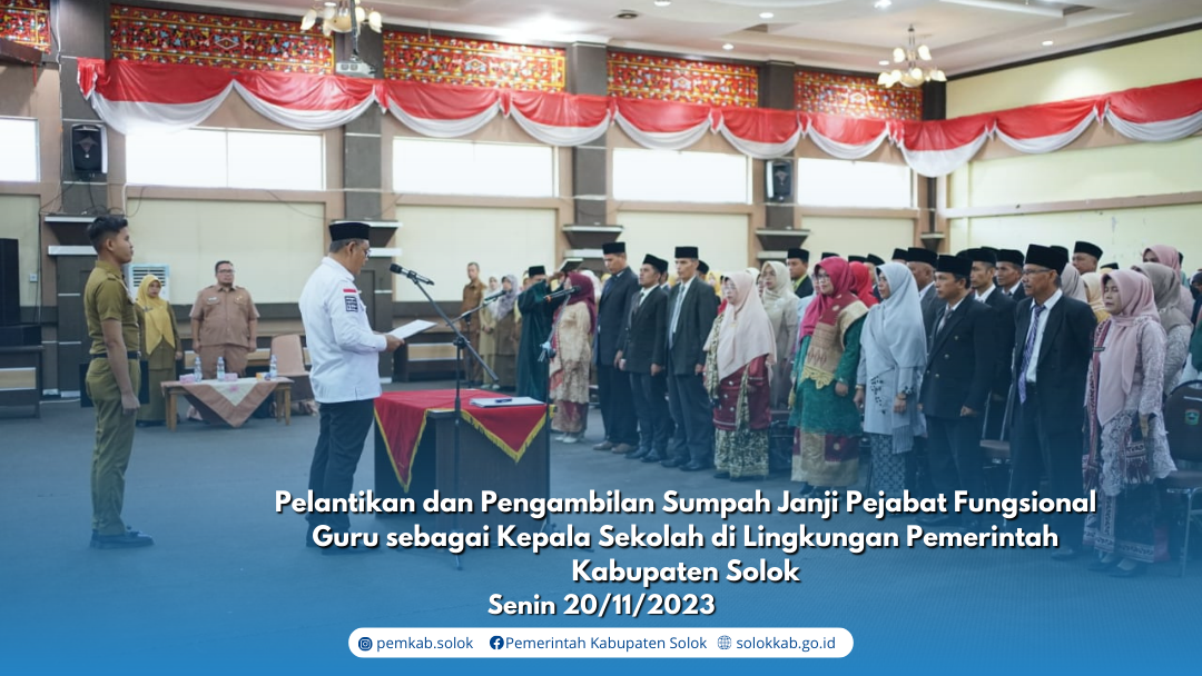 Bupati Solok Lantik 83 Pejabat Fungsional Guru .
